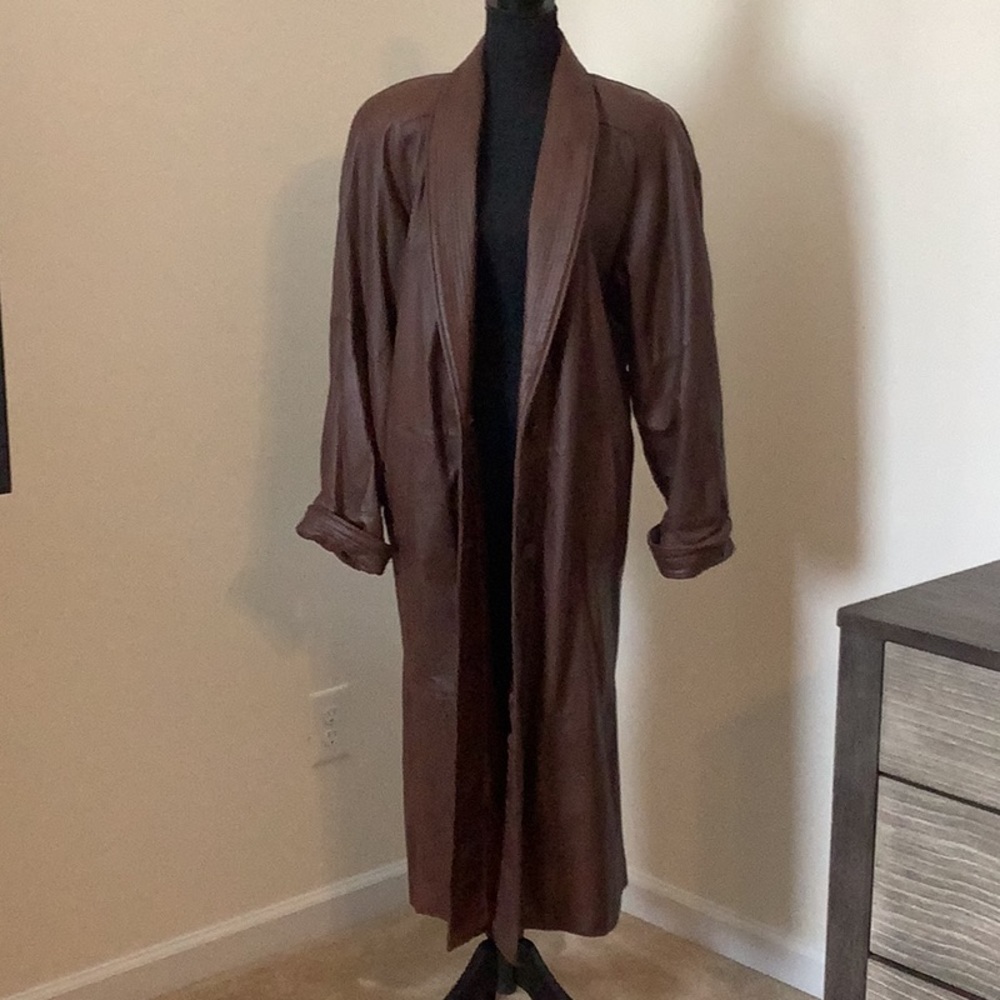 Leather coat